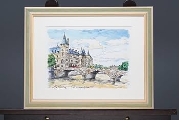 Amazon.co.jp: 高橋文平「La Seine」リトグラフ 画寸29cmx21cm